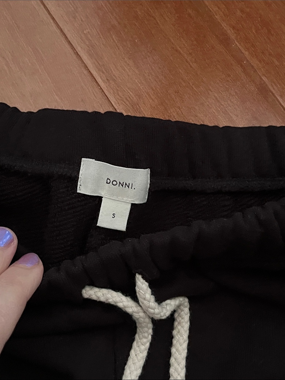Donni Eco Terry Short Black NWOT Small - Picture 4 of 5